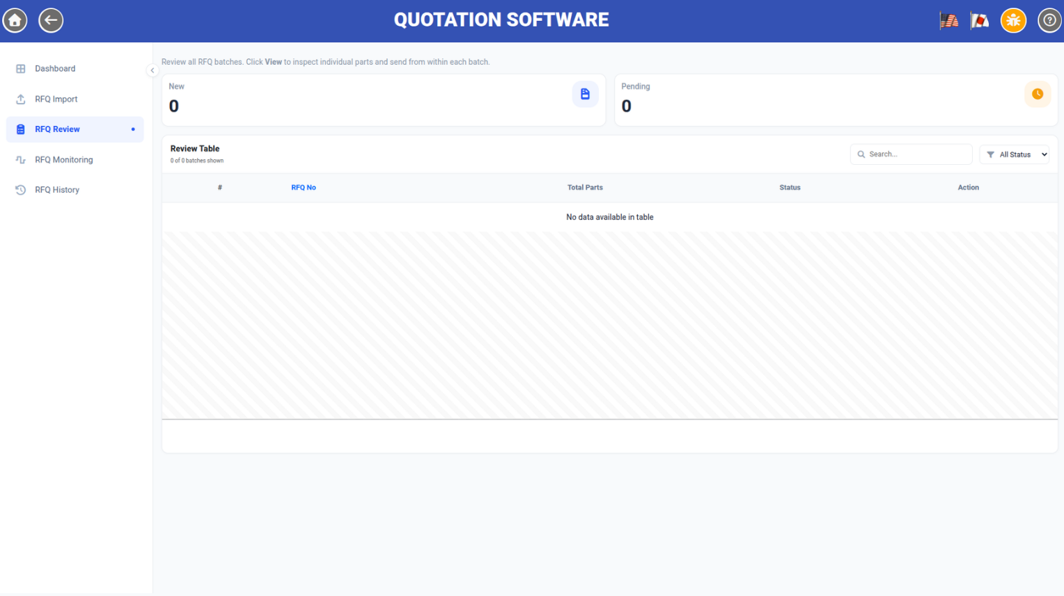 RFQ — Sales Review